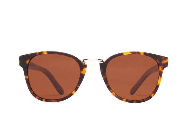 Ada Matte Yellow Tortoise Cotton-Based Acetate Eco Sunglasses with Polarized Lenses