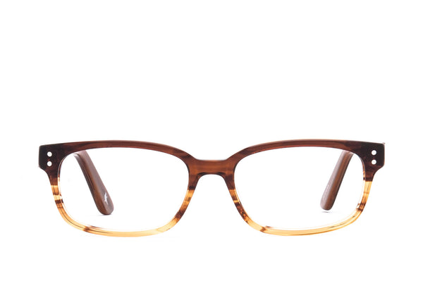 Lewiston Carmel Flux Cotton-Based Acetate Eco Glasses with Prescription-Ready Clear Lenses
