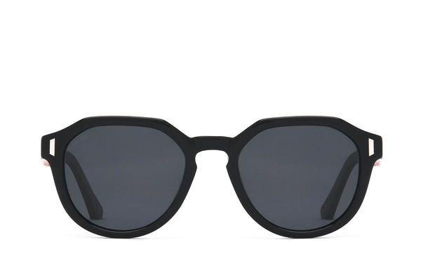 Goodson Black Eco Cotton-Based Acetate Sunglasses with Polarized Lenses